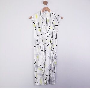 Diane Von Furstenberg Silk Geometric Retro Print Dress